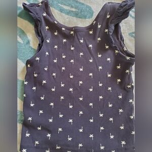 Joe Fresh Dark Blue Kids Tank Top with Palm Print